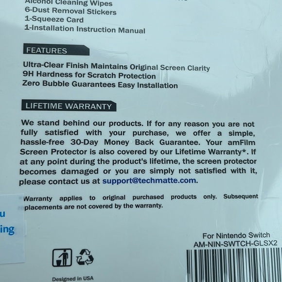 Nintendo Switch Screen Protector - Tempered Glass - 2 Pack - Picture 4 of 4